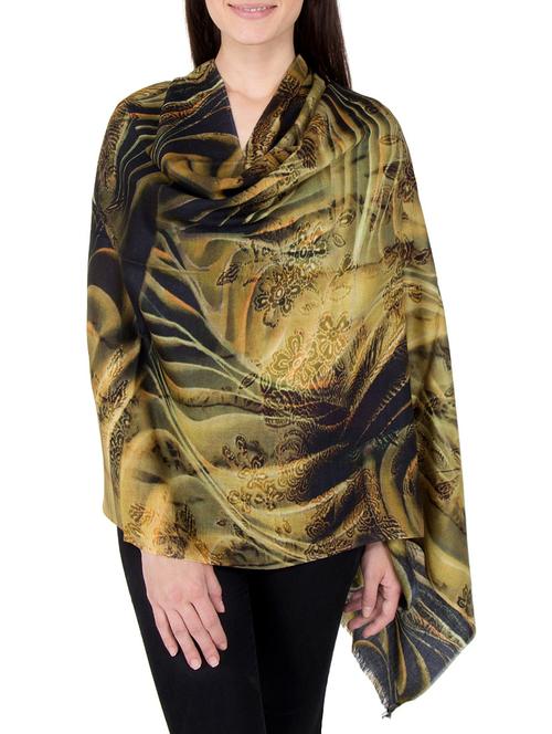 multi colored woolen stole - 14521442 - Standard Image - 1