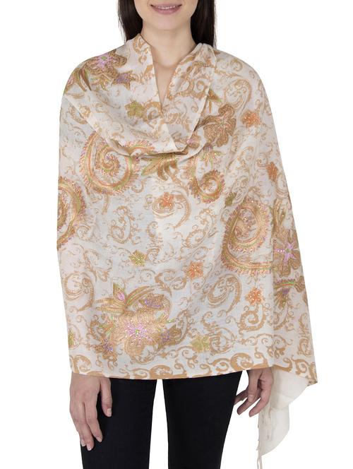 White woolen stole - 14521449 - Standard Image - 1