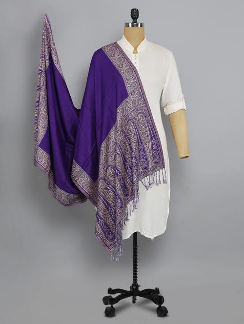 purple solid shawl - 14521573 - Standard Image - 1