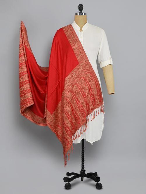 red solid shawl - 14521574 - Standard Image - 1