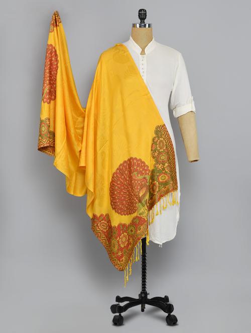 yellow floral shawl - 14521575 - Very Small Image - 1