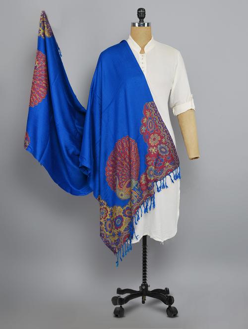 blue floral shawl - 14521576 - Standard Image - 1