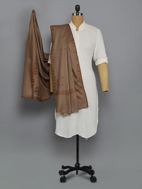 brown woolen shawl - 14521601 - Standard Image - 1