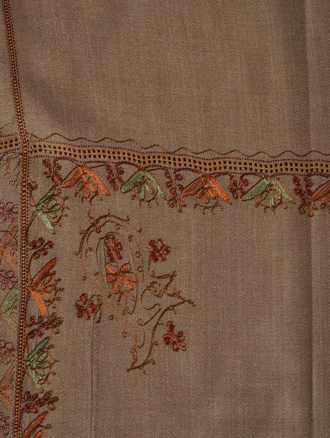 brown woolen shawl - 14521601 - Zoom Image - 2