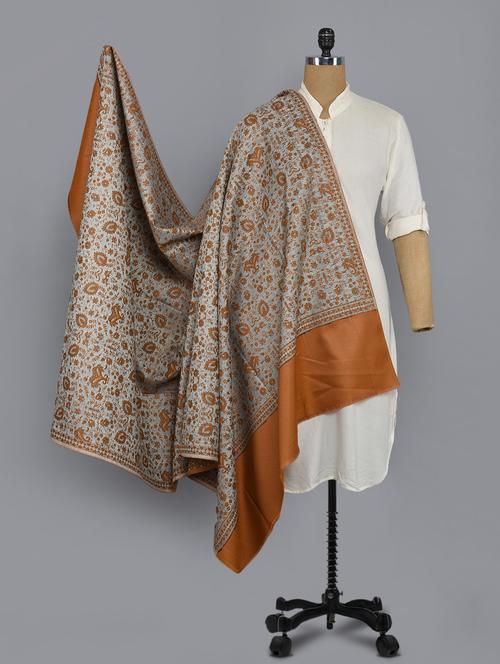 Multi colored woolen shawl - 14521613 - Standard Image - 1