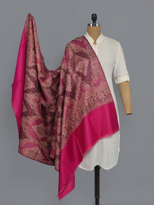 pink woolen shawl - 14521621 - Standard Image - 1