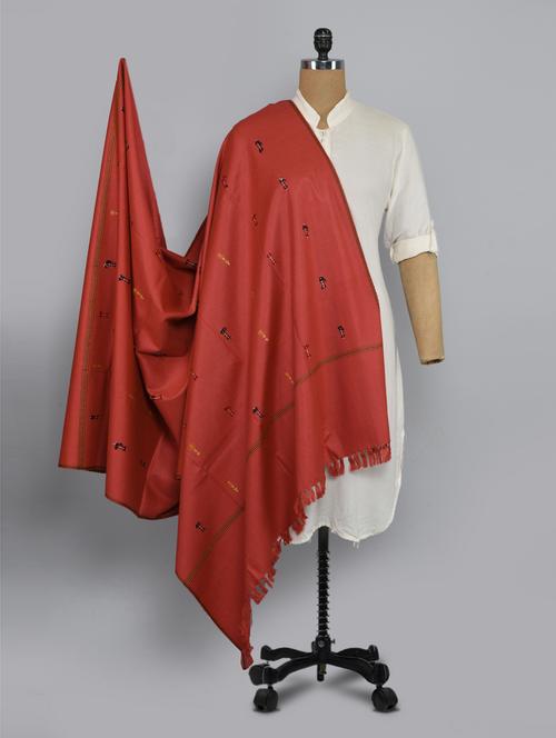 red thread work shawl - 14521645 - Standard Image - 1