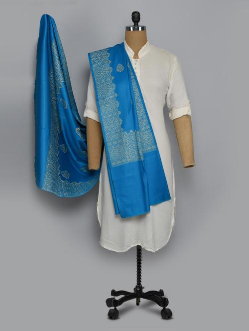 blue colored shawl - 14521647 - Standard Image - 1