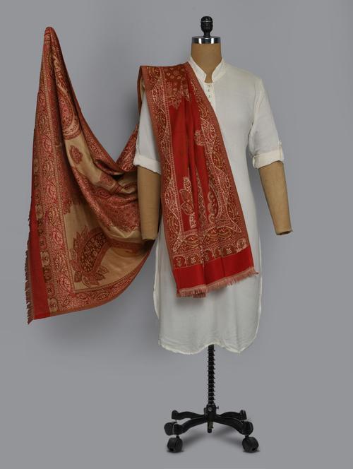 red woolen shawl - 14521651 - Standard Image - 1