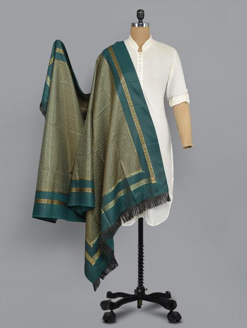 green wool blend shawl - 14521667 - Standard Image - 1