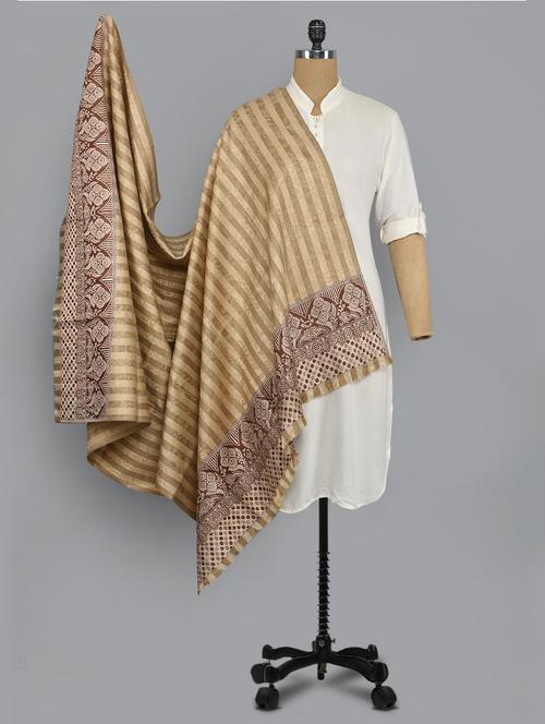 brown wool blend shawl - 14521669 - Standard Image - 1