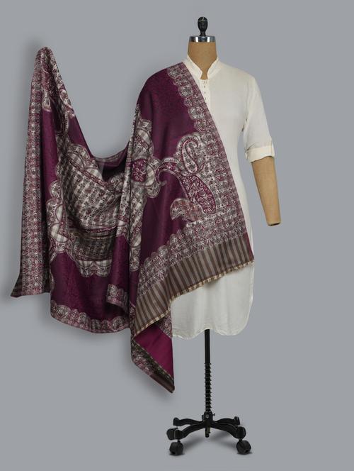 purple acro wool shawl - 14521680 - Very Small Image - 1
