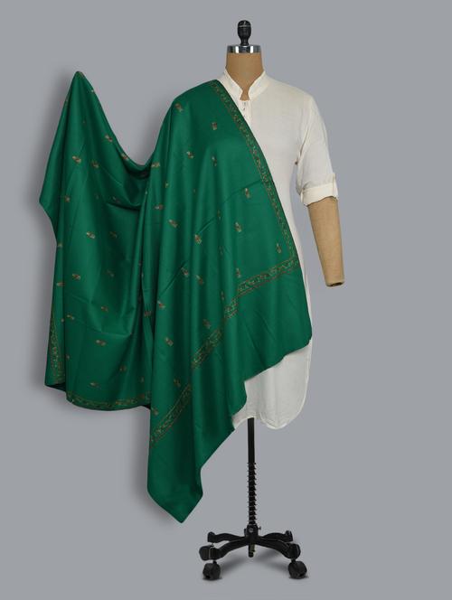 green embroidered shawl - 14521707 - Standard Image - 1