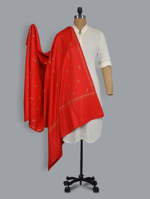red embroidered shawl - 14521712 - Standard Image - 1