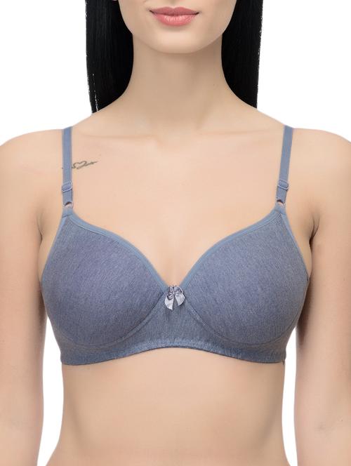 blue solid bra - 14521732 - Standard Image - 1