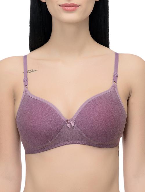 purple solid regular bra - 14521733 - Standard Image - 1