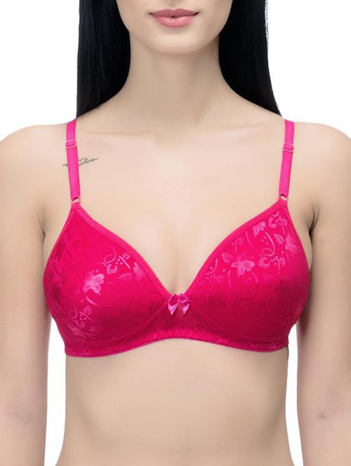 pink printed bra - 14521748 - Very Small Image - 1