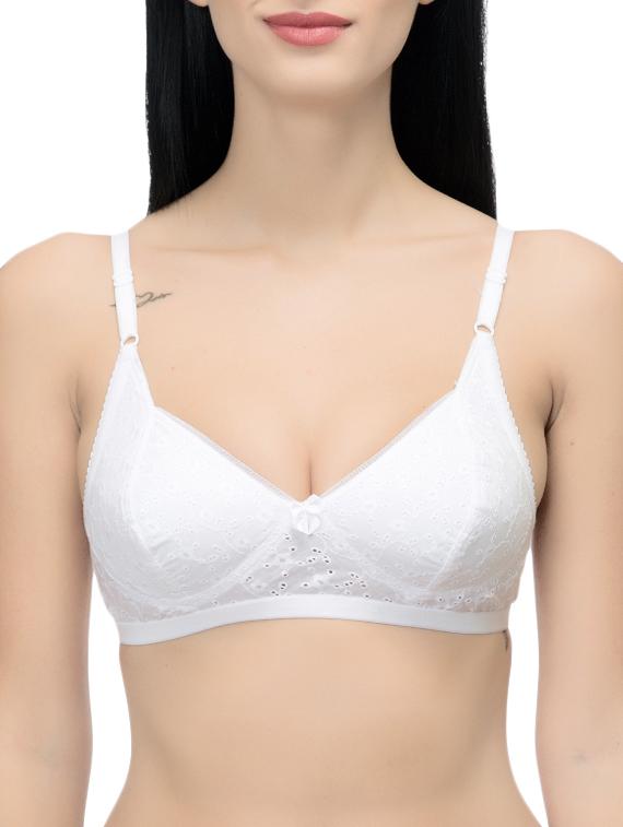 white embroidered bra - 14521775 - Zoom Image - 1
