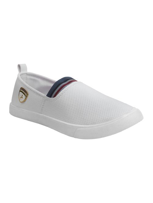 white Leatherette casual slipon - 14522746 - Very Small Image - 1