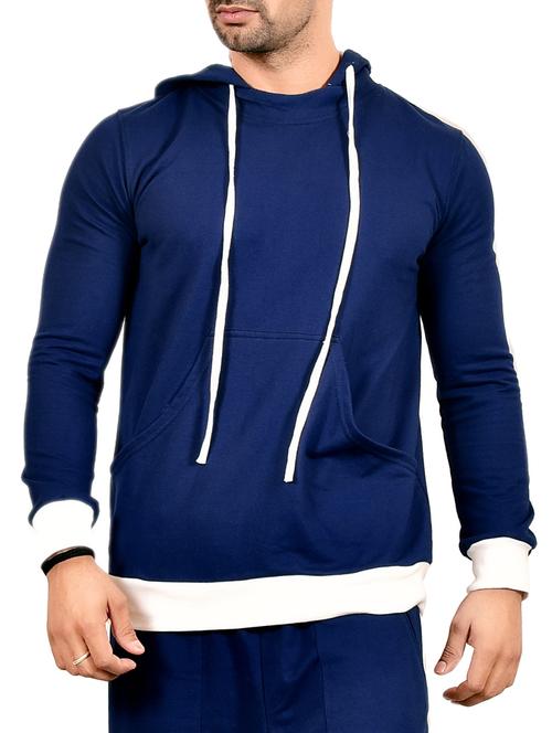 YAYA dark blue fleece t-shirt - 14522753 - Very Small Image - 1