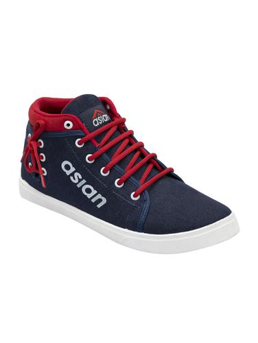 navy Canvas lace up sneaker - 14523466 - Very Small Image - 1