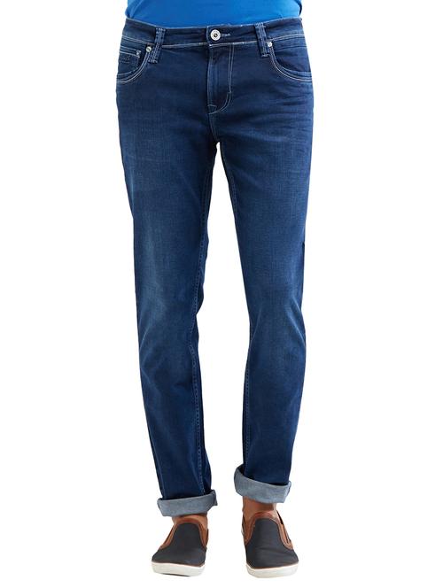 blue cotton plain jeans - 14525634 - Very Small Image - 1