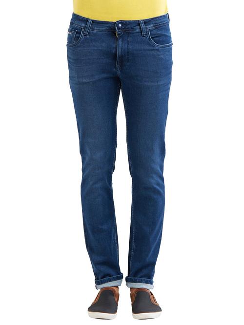 blue cotton washed jeans - 14525638 - Standard Image - 1