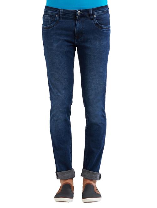 blue cotton washed jeans - 14525650 - Standard Image - 1