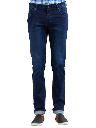 blue cotton plain jeans - 14525655 - Very Small Image - 1