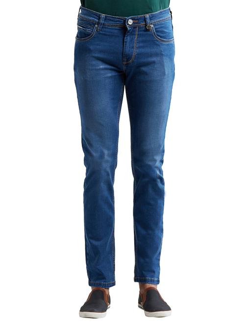 blue cotton washed jeans - 14525663 - Standard Image - 1