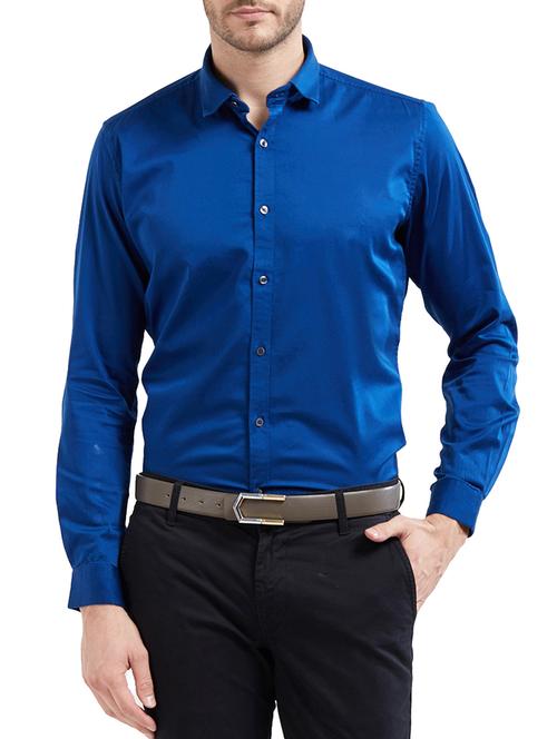 blue cotton casual shirt - 14525667 - Very Small Image - 1