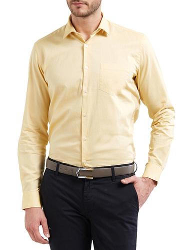 yellow cotton casual shirt - 14525675 - Very Small Image - 1