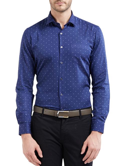 blue cotton casual shirt - 14525678 - Very Small Image - 1