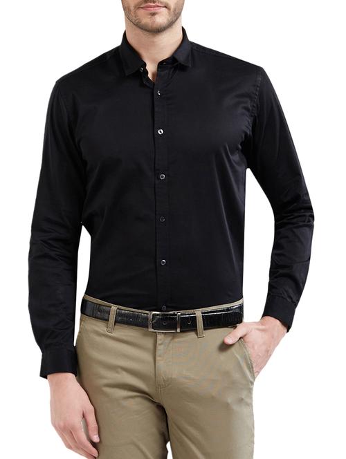 black cotton formal shirt - 14525706 - Very Small Image - 1