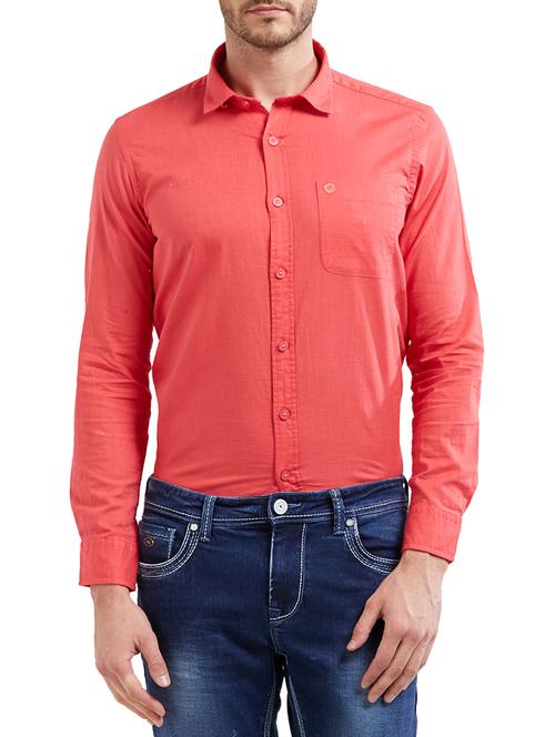 red cotton casual shirt - 14525709 - Very Small Image - 1