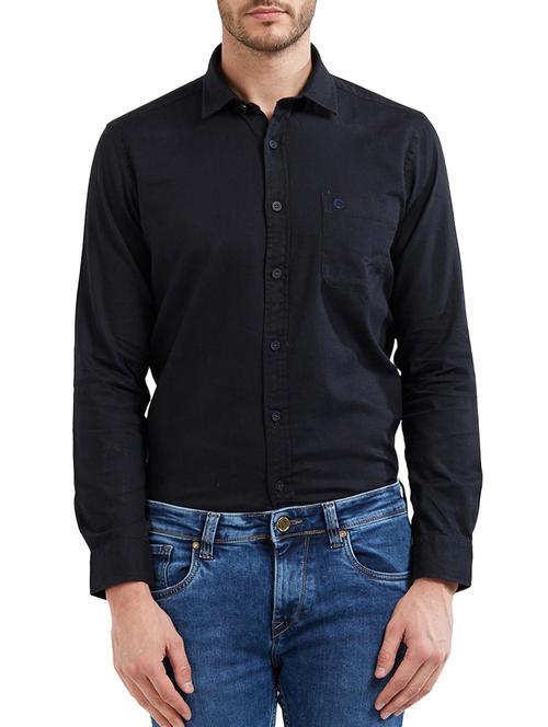 black cotton casual shirt - 14525723 - Very Small Image - 1