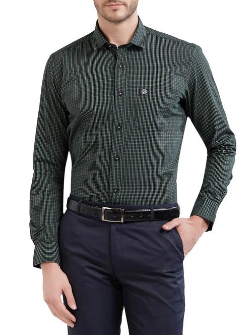 green cotton casual shirt - 14525726 - Standard Image - 1