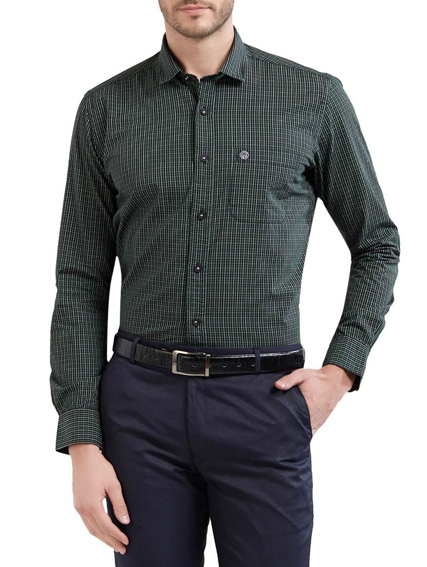 green cotton casual shirt - 14525726 - Zoom Image - 1