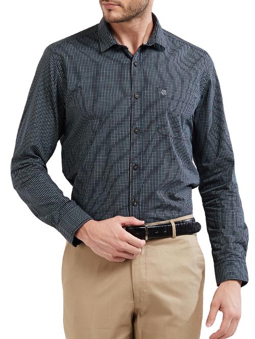 blue cotton casual shirt - 14525727 - Very Small Image - 1