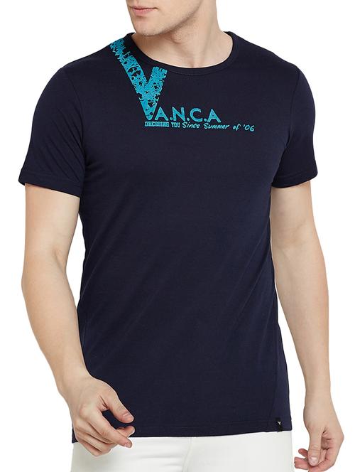 navy blue cotton t-shirt - 14526681 - Standard Image - 1
