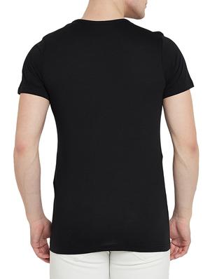 black cotton t-shirt - 14526683 - Standard Image - 3