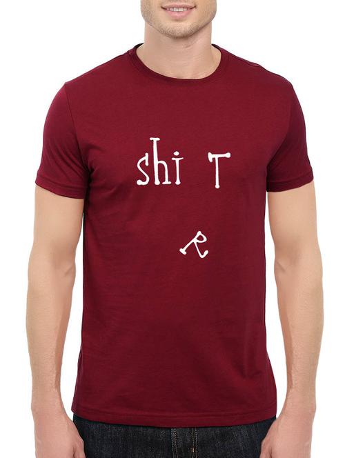 maroon cotton t-shirt - 14526849 - Standard Image - 1