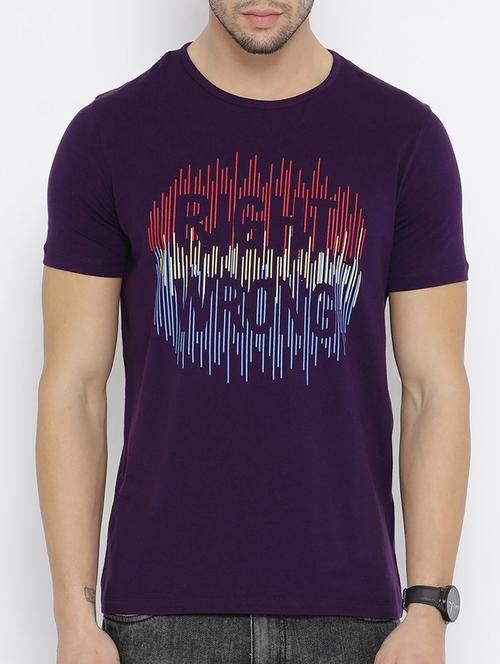 purple cotton t-shirt - 14526920 - Very Small Image - 1