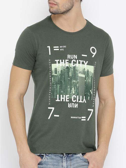 green cotton t-shirt - 14526925 - Very Small Image - 1