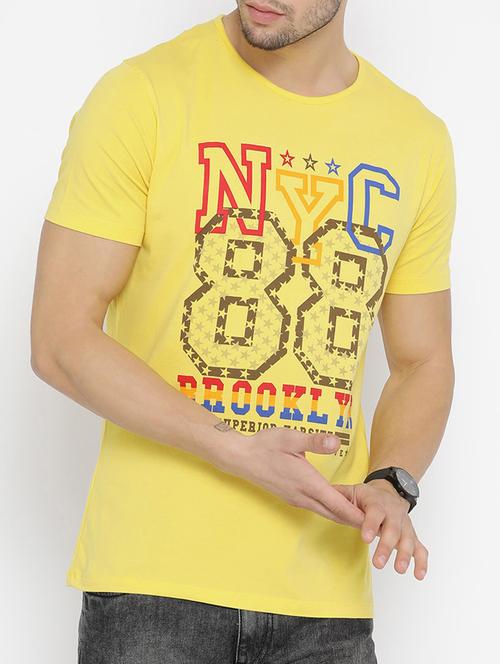 yellow cotton t-shirt - 14526934 - Very Small Image - 1