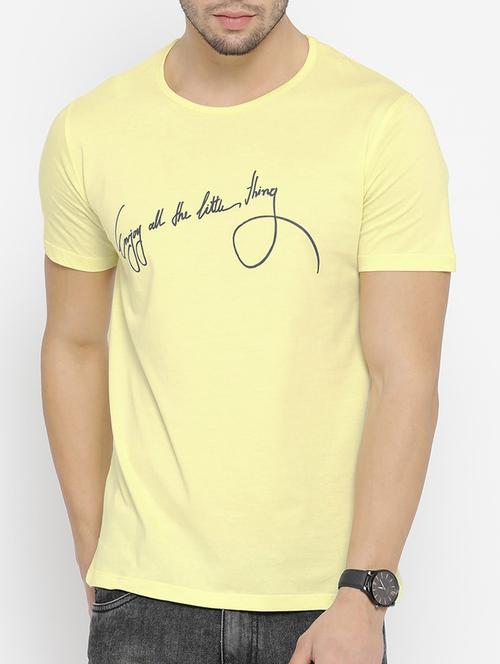 yellow cotton t-shirt - 14526968 - Very Small Image - 1