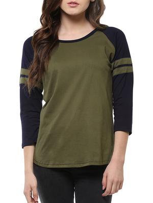 set of 2 raglan sleeved color block tee - 14526980 - Standard Image - 2