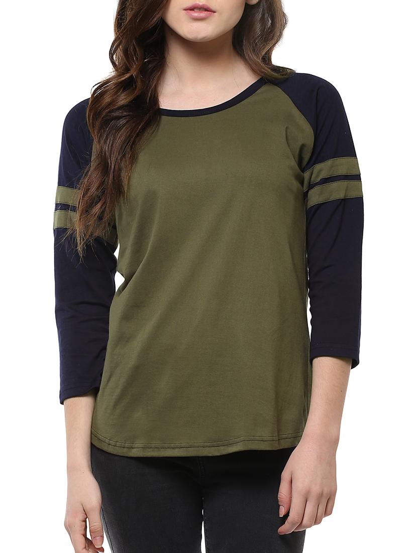 set of 2 raglan sleeved color block tee - 14526980 - Zoom Image - 2
