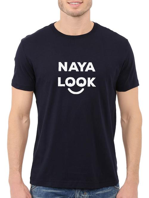navy blue cotton t-shirt - 14526994 - Standard Image - 1