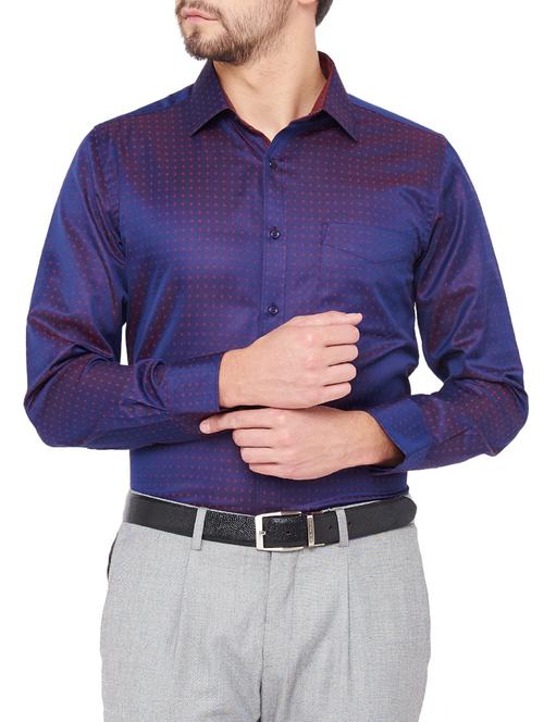 purple cotton formal shirt - 14527193 - Very Small Image - 1
